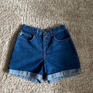 Vintage mom-style denim shorts